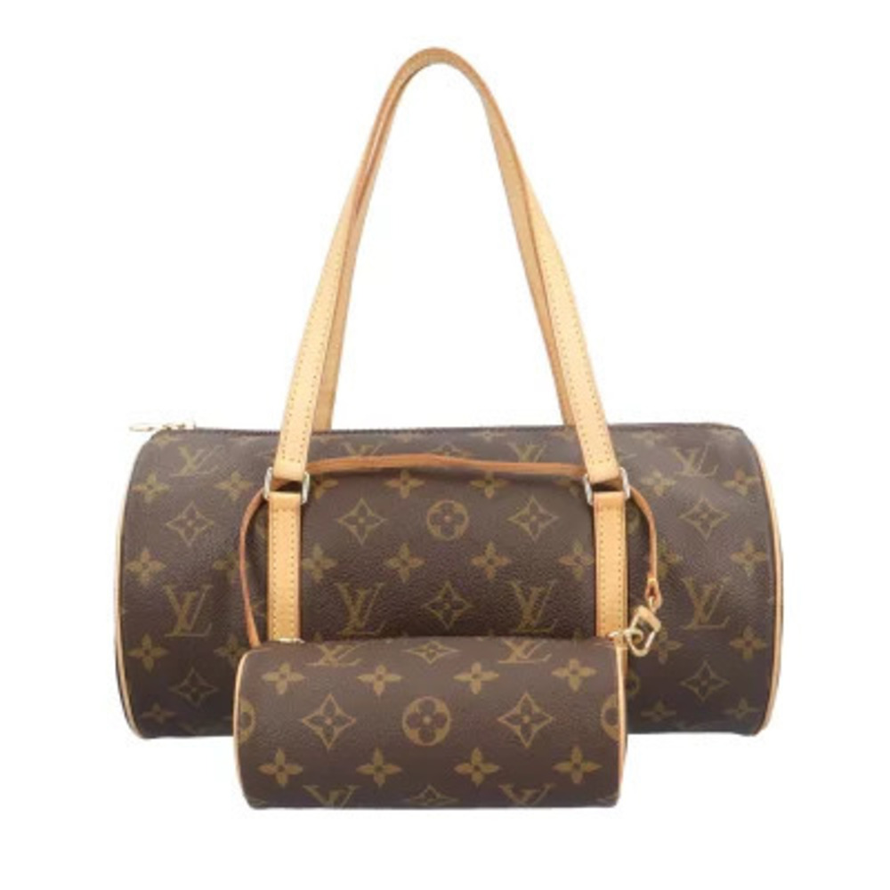 Louis Vuitton Papillon Monogram Handbag Canvas Brown